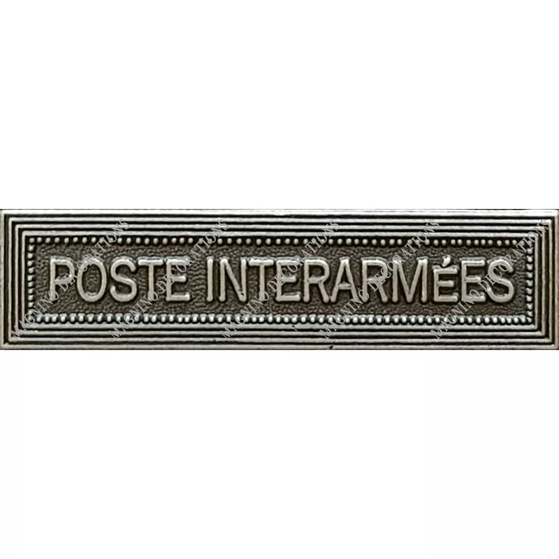 Agrafe POSTE INTERARMEES ordonnance - 210183 - Achetez votre Agrafe POSTE INTERARMEES ordonnance - Magnino Décorations - Vente d