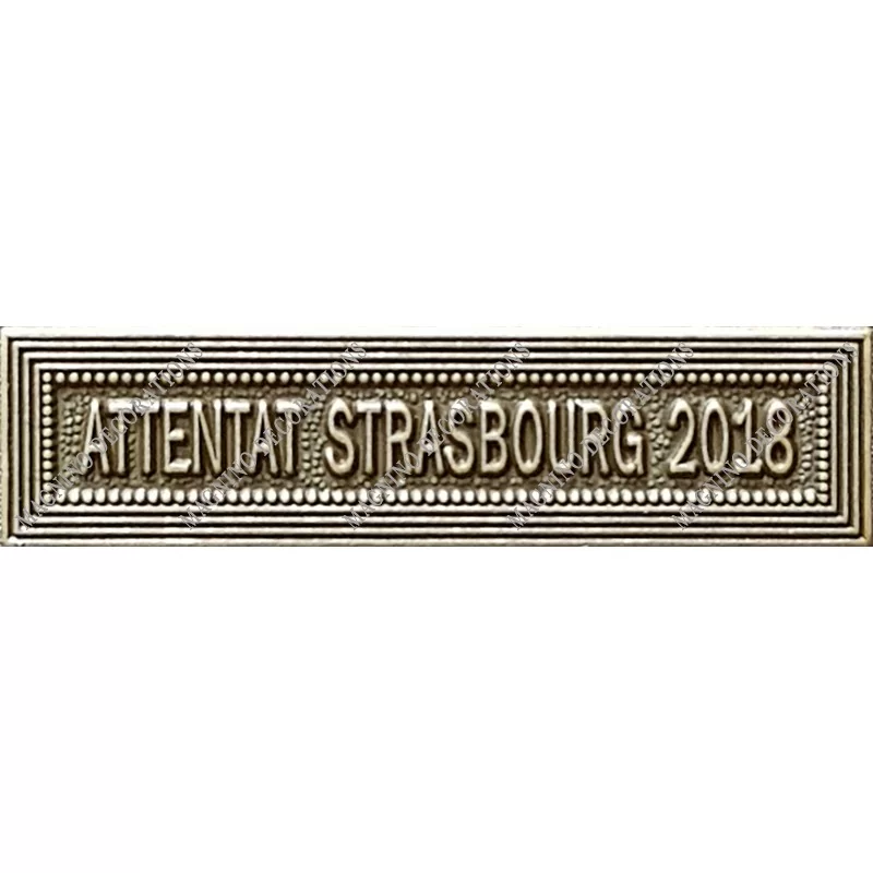 Agrafe ATTENTAT STRASBOURG 2018 classe Argent ordonnance - 210498 - Achetez votre Agrafe ATTENTAT STRASBOURG 2018 classe Argent 
