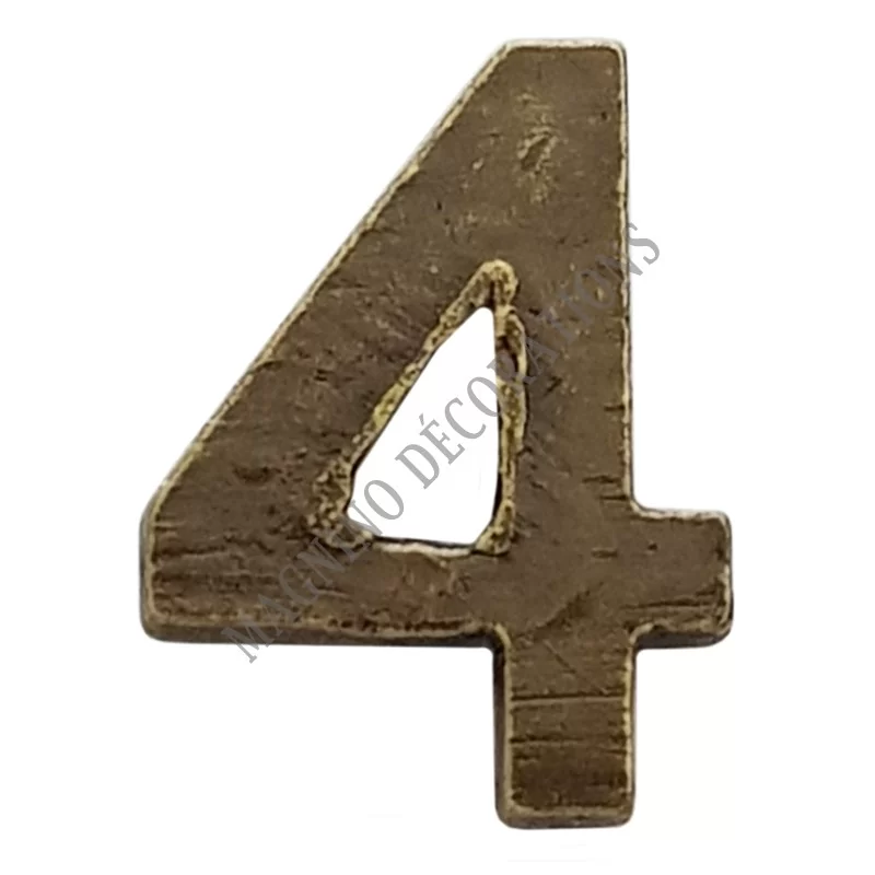 APPLIQUE NUMERO 4 BRONZE POUR MEDAILLE ORDONNANCE - 210116 - Achetez votre APPLIQUE NUMERO 4 BRONZE POUR MEDAILLE ORDONNANCE - M