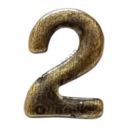 APPLIQUE NUMERO 2 BRONZE POUR BARETTE DIXMUDE - 220114 - Achetez votre APPLIQUE NUMERO 2 BRONZE POUR BARETTE DIXMUDE - Magnino D