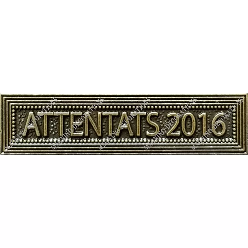 Agrafe ATTENTATS 2016 classe Bronze ordonnance - 210404 - Achetez votre Agrafe ATTENTATS 2016 classe Bronze ordonnance - Magnino
