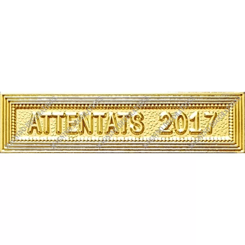 Agrafe ATTENTATS 2017 classe Or ordonnance - 210478 - Achetez votre Agrafe ATTENTATS 2017 classe Or ordonnance - Magnino Décorat