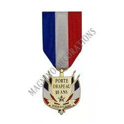 MEDAILLE PORTE-DRAPEAUX 10 ANS ET + - 110832 - Achetez votre MEDAILLE PORTE-DRAPEAUX 10 ANS ET + - Magnino Décorations - Vente d