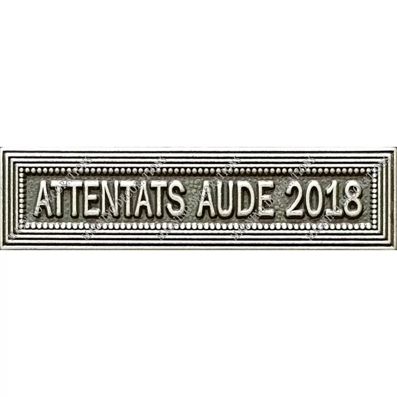 Agrafe ATTENTATS AUDE 2018 classe Argent ordonnance - 210489 - Achetez votre Agrafe ATTENTATS AUDE 2018 classe Argent ordonnance