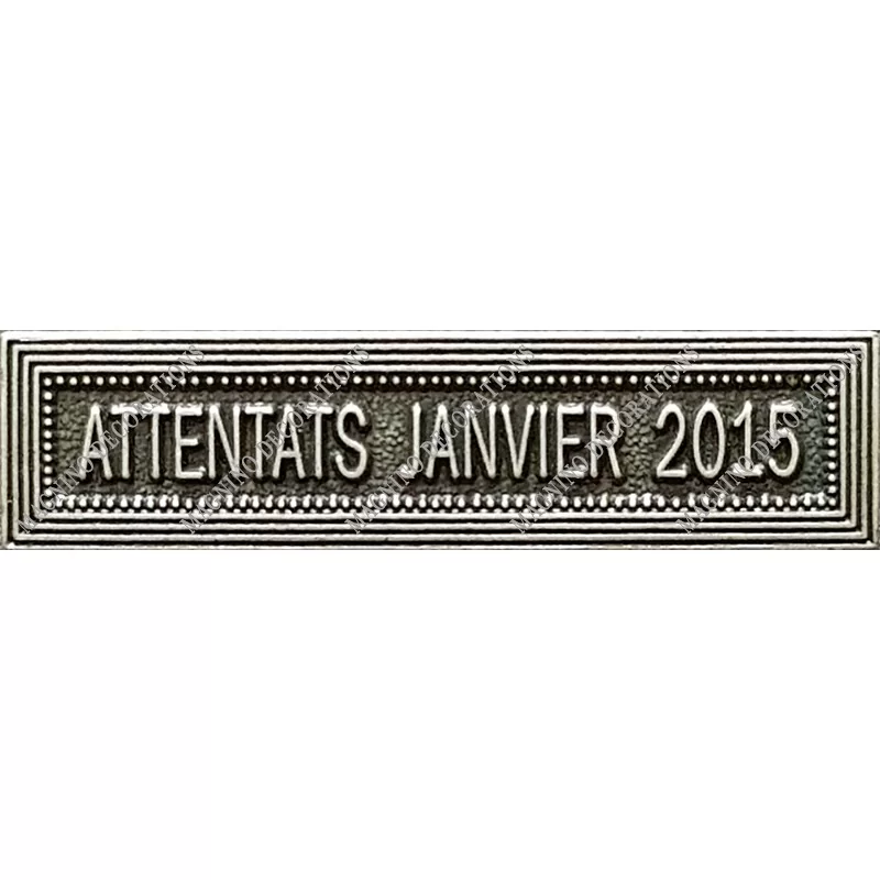 Agrafe ATTENTATS JANVIER 2015 classe Argent ordonnance - 210398 - Achetez votre Agrafe ATTENTATS JANVIER 2015 classe Argent ordo