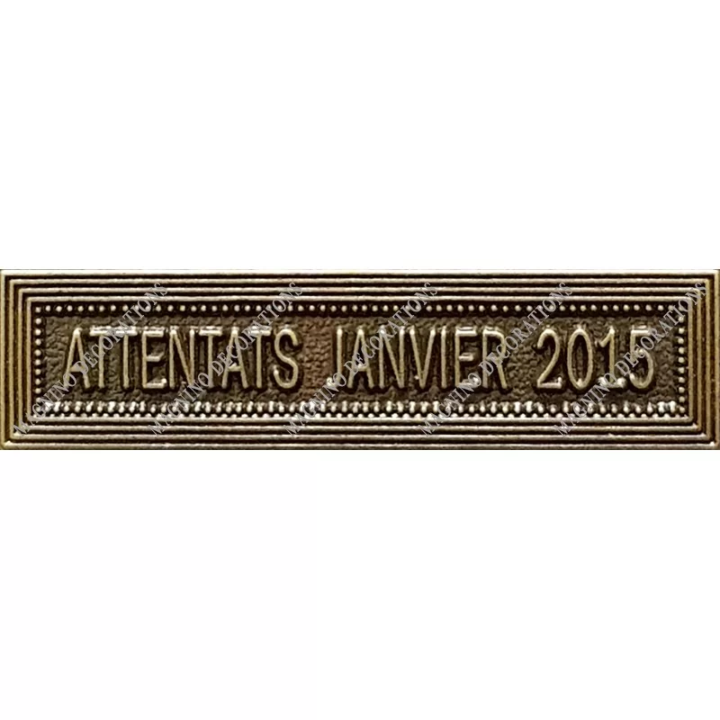 Agrafe ATTENTATS JANVIER 2015 classe Bronze ordonnance - 210397 - Achetez votre Agrafe ATTENTATS JANVIER 2015 classe Bronze ordo