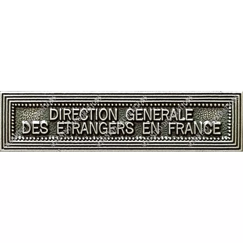 Agrafe DIRECTION GENERALE DES ETRANGERS EN FRANCE classe Argent ordonnance - 210461 - Achetez votre Agrafe DIRECTION GENERALE DE