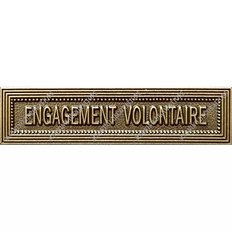 Agrafe ENGAGEMENT VOLONTAIRE classe Bronze ordonnance - 210369 - Achetez votre Agrafe ENGAGEMENT VOLONTAIRE classe Bronze ordonn
