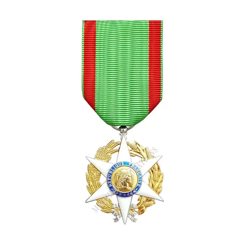 Médaille Chevalier de l'Ordre du Mérite Agricole, Ordonnance, argent massif - 110088 - Achetez votre Médaille Chevalier de l'Ord