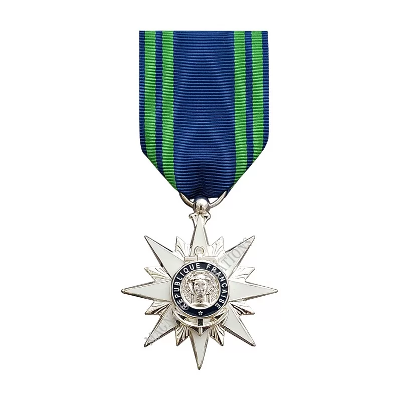 Médaille Chevalier de l'Ordre du Mérite Maritime, Ordonnance, Bronze Argenté - 110095 - Achetez votre Médaille Chevalier de l'Or