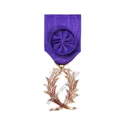 Médaille Officier de l'Ordre des Palmes Académiques, Ordonnance, Bronze Doré - 110123 - Achetez votre Médaille Officier de l'Ord