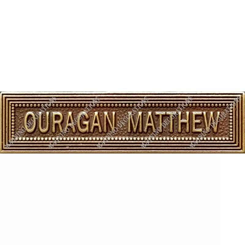 Agrafe OURAGAN MATTHEW classe Bronze ordonnance - 210482 - Achetez votre Agrafe OURAGAN MATTHEW classe Bronze ordonnance - Magni