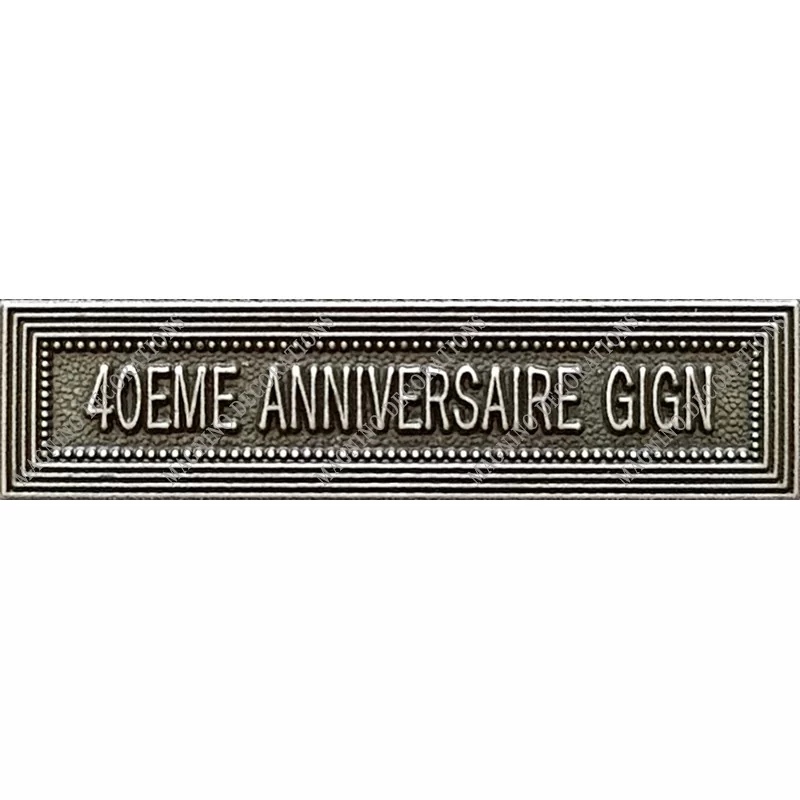 Agrafe 40 ANNIVERSAIRE GIGN classe Argent ordonnance - 210442 - Achetez votre Agrafe 40 ANNIVERSAIRE GIGN classe Argent ordonnan