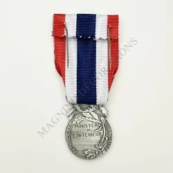 MEDAILLE D'HONNEUR DE LA POLICE NATIONALE ECHELON ARGENT ORDONNANCE REVERS