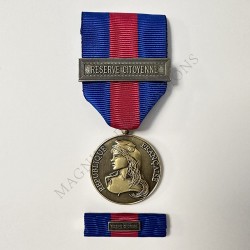 Pack médaille des réservistes volontaires de la défense et de la sécurité intérieure, classe bronze