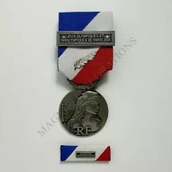 PACK JEUX OLYMPIQUES ET PARALYMPIQUES DE PARIS 2024 MEDAILLE DE LA SECURITE INTERIEURE CLASSE ARGENT