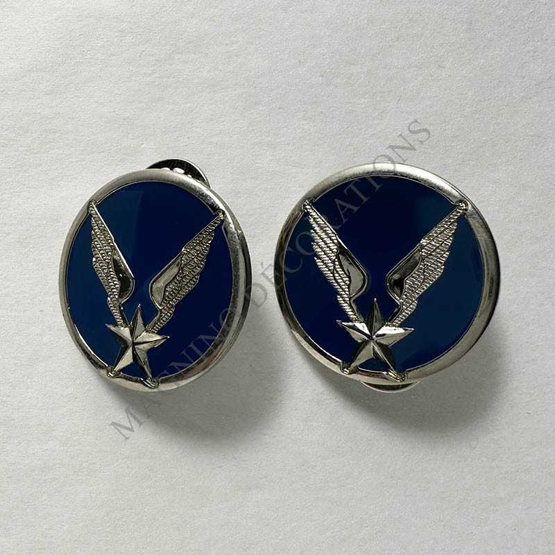 INSIGNES DE COLLET ALAT ARGENT