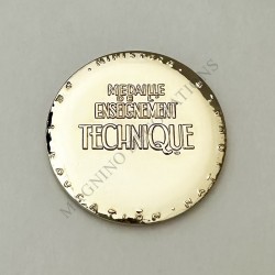 MEDAILLE DE L'ENSEIGNEMENT TECHNIQUE CLASSE OR REVERS